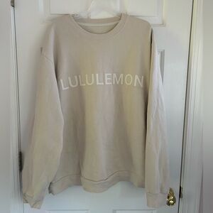 lululemon steady state graphic crew in natural ivory size xxl!